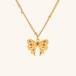June Schleifenhalskette in Gold