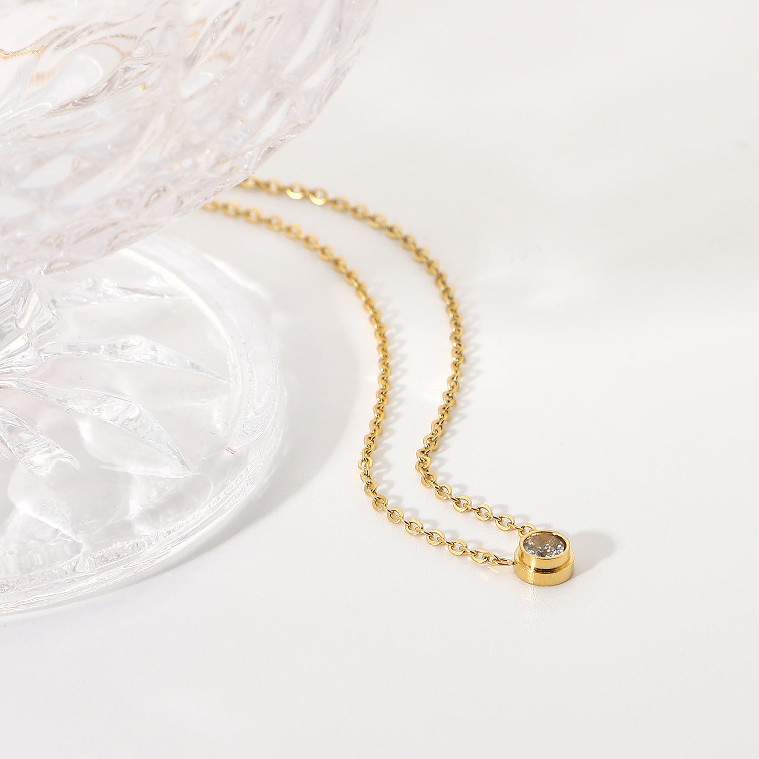 Kira Diamanthalskette in Gold