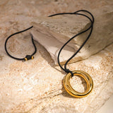 Leonora Ringhalskette in Gold