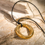 Leonora Ringhalskette in Gold