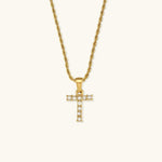 Maeve Diamant-Initialenhalskette in Gold