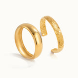 Vana Skulptiertes Armreif-Duo