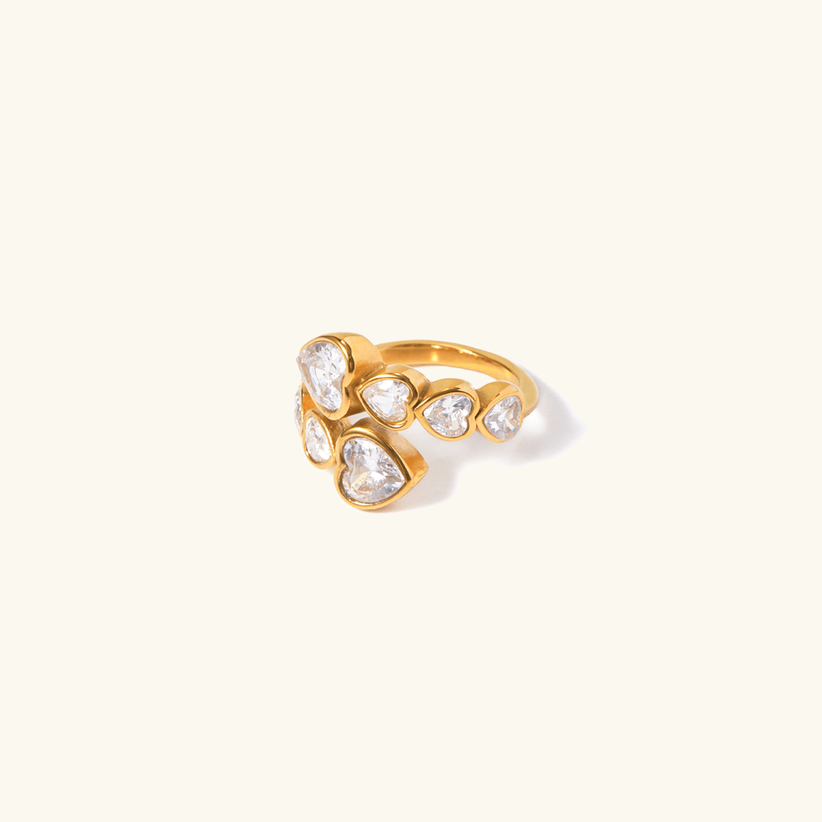 Romy Herzförmiger Ring in Gold