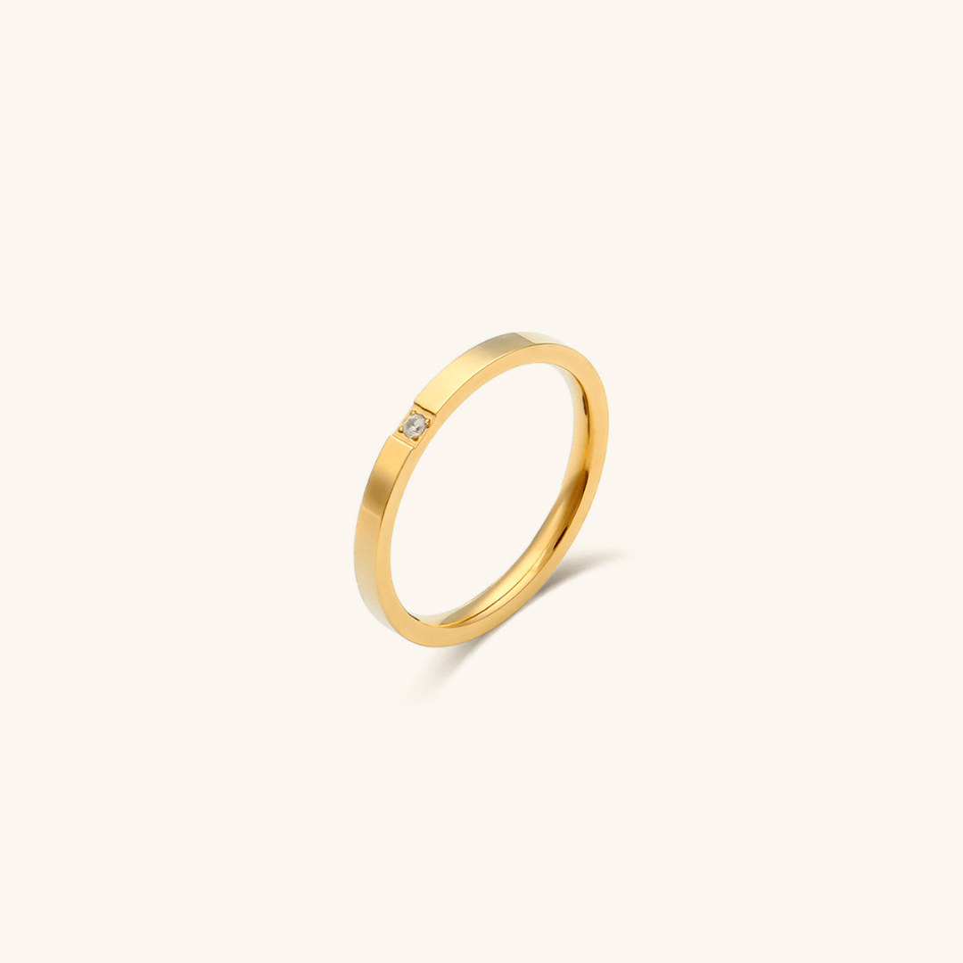 Sage Minimalistischer Ring in Gold