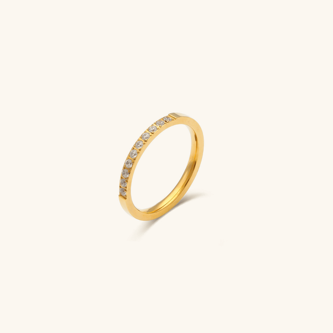 Sage Minimalistischer Ring in Gold
