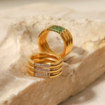 Serenity Glitzernder Ring in Gold