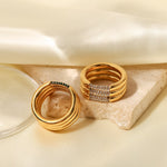 Serenity Glitzernder Ring in Gold
