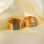 Serenity Glitzernder Ring in Gold