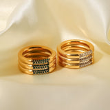 Serenity Glitzernder Ring in Gold