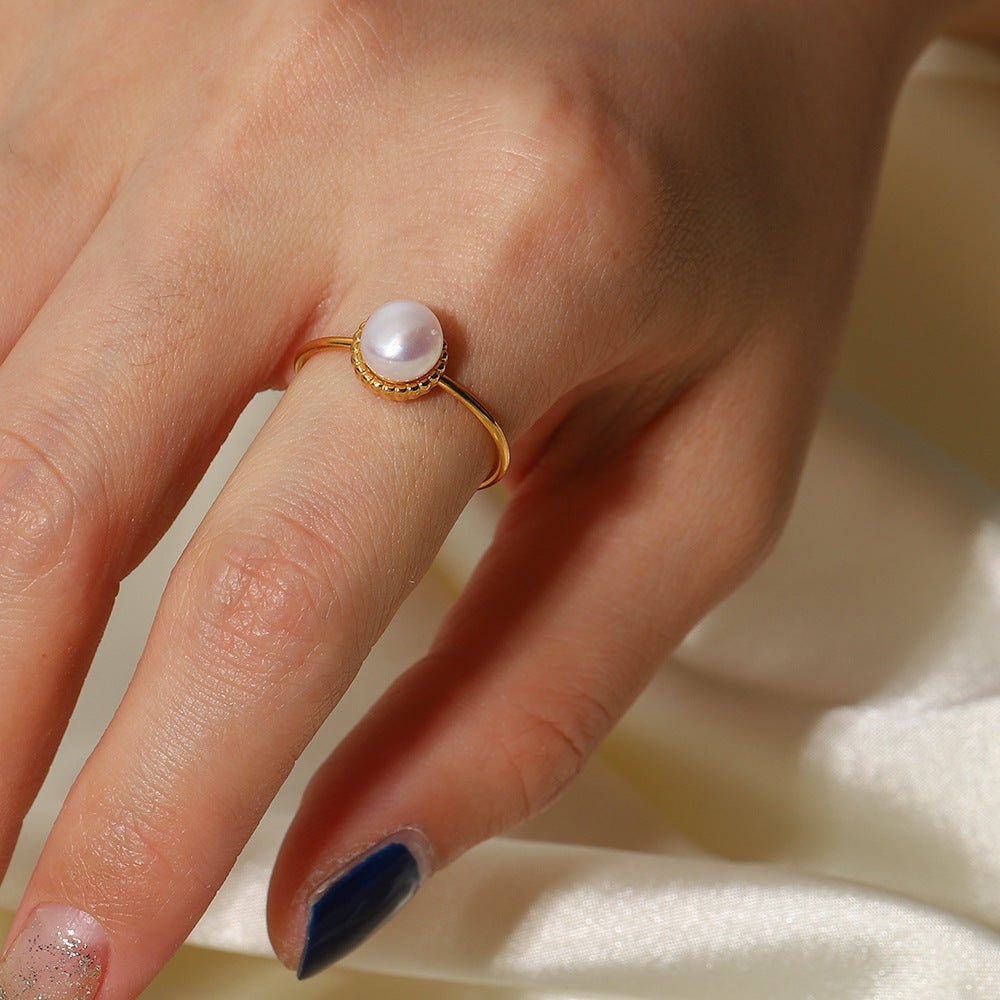 Solis Perlenring in Gold
