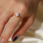 Solis Perlenring in Gold
